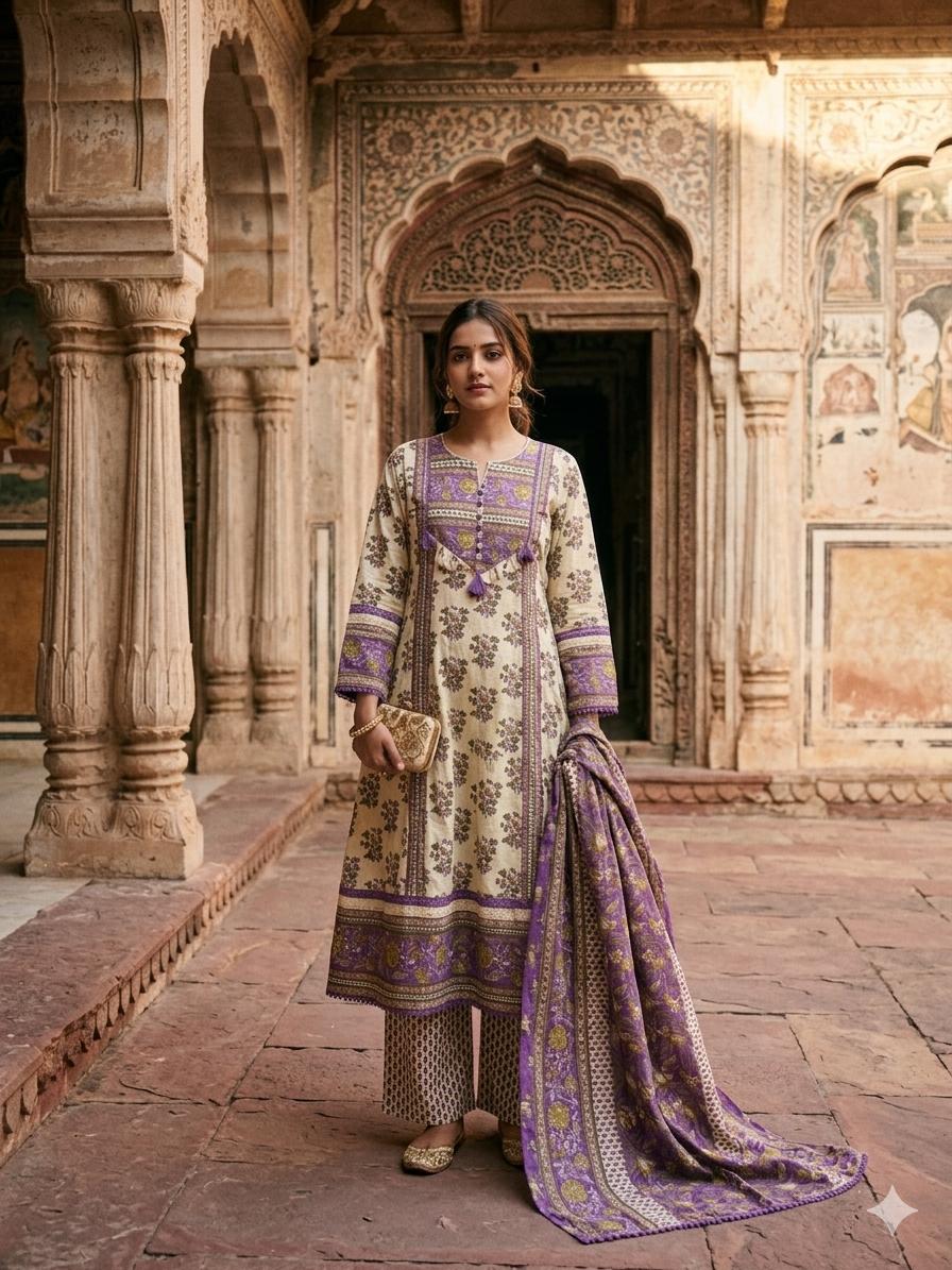 Floral Cotton Anarkali