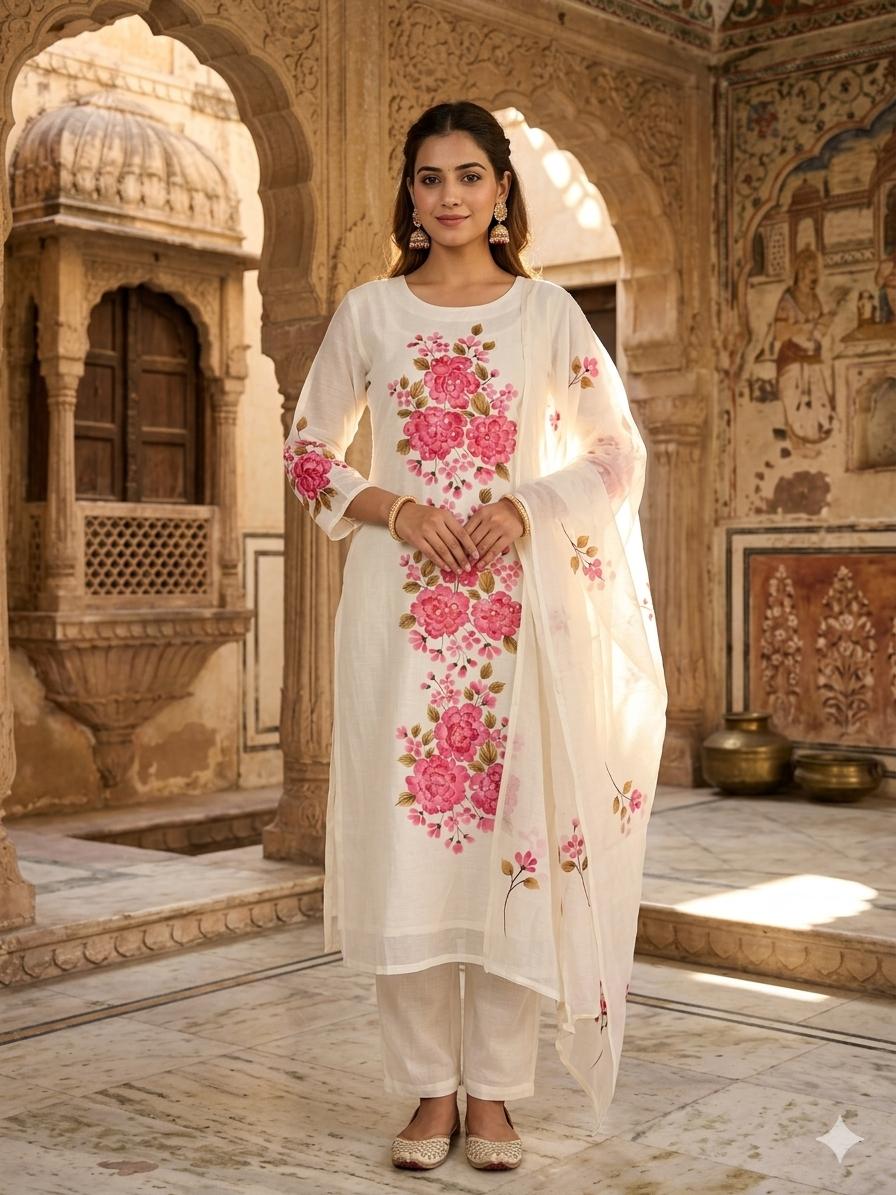 Mul Chanderi Light Weight Kurti