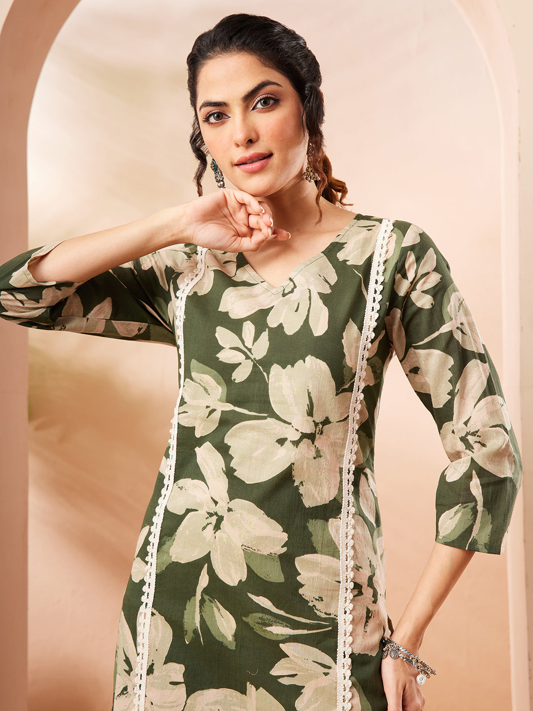Soft Comfortable Green Colour coord set