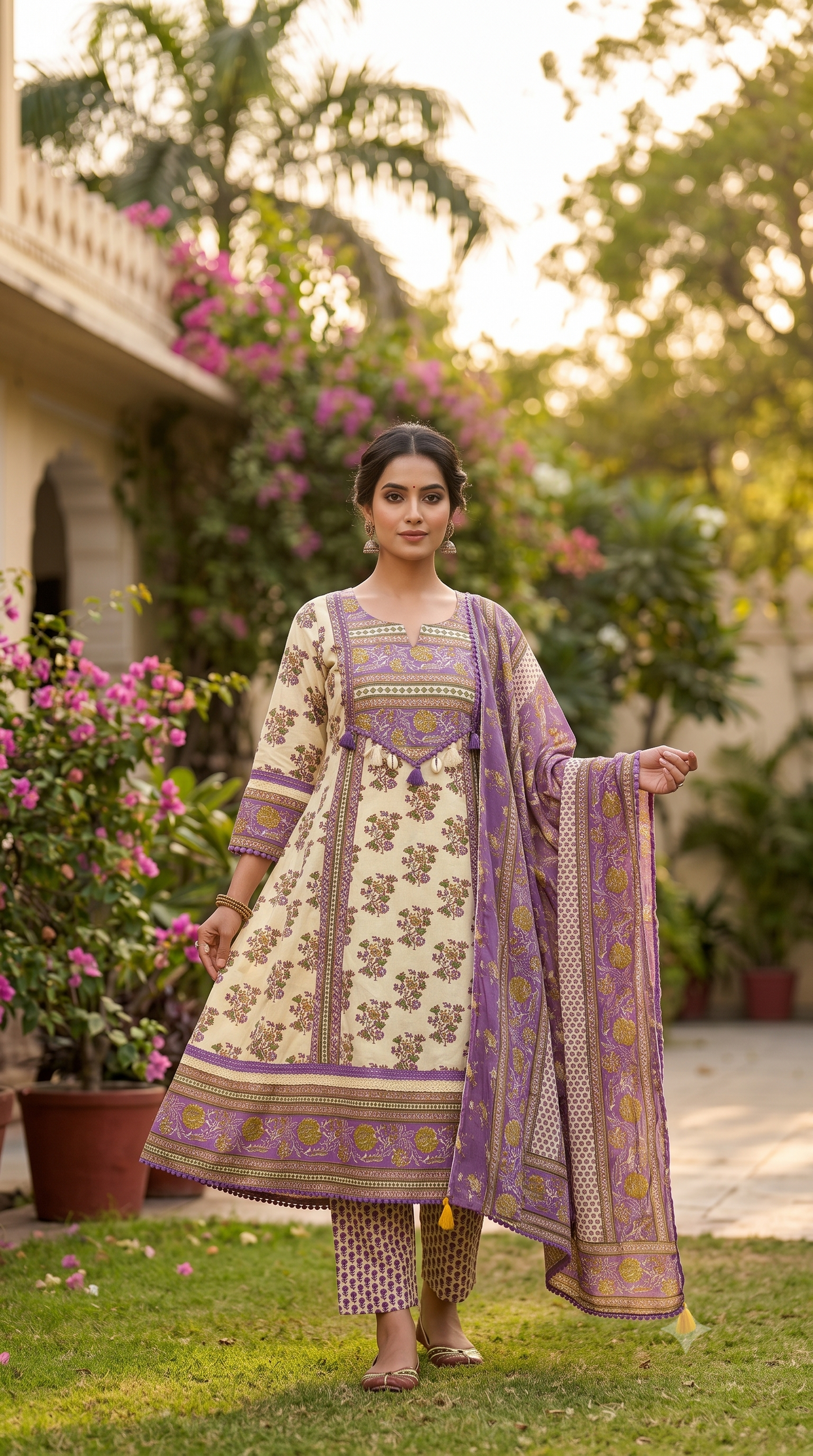 Floral Cotton Anarkali