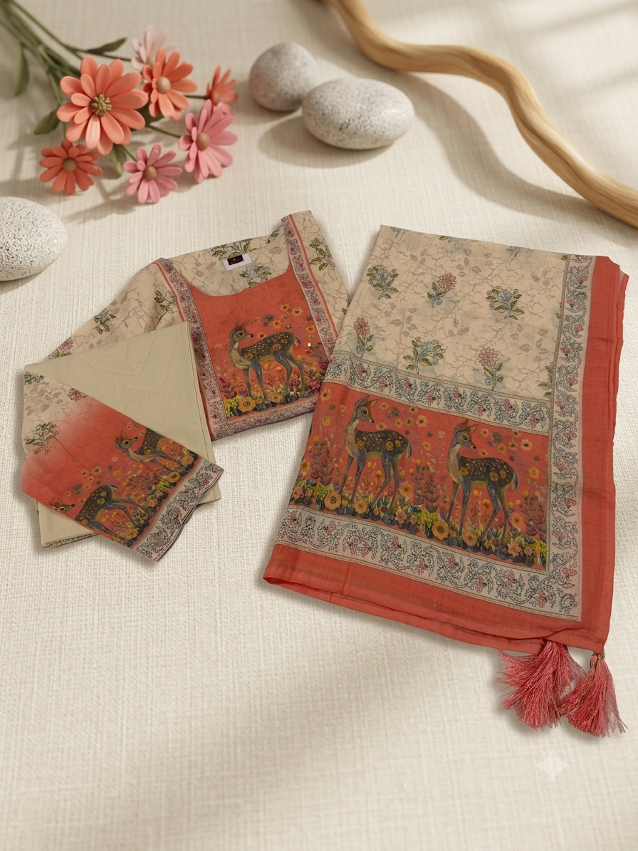 Pure Soft Cotton With Digital Print